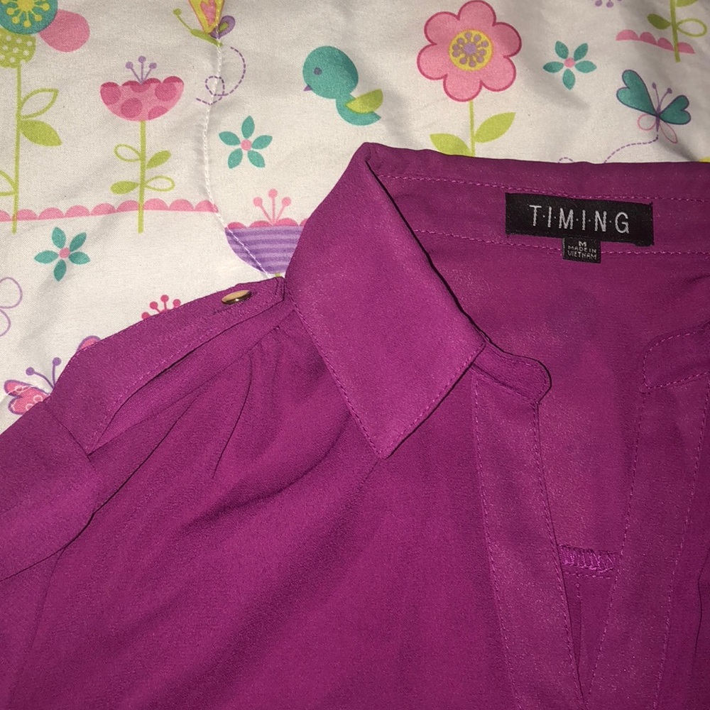 Fuchsia Sheer Top ✨ - Picture 4 of 6